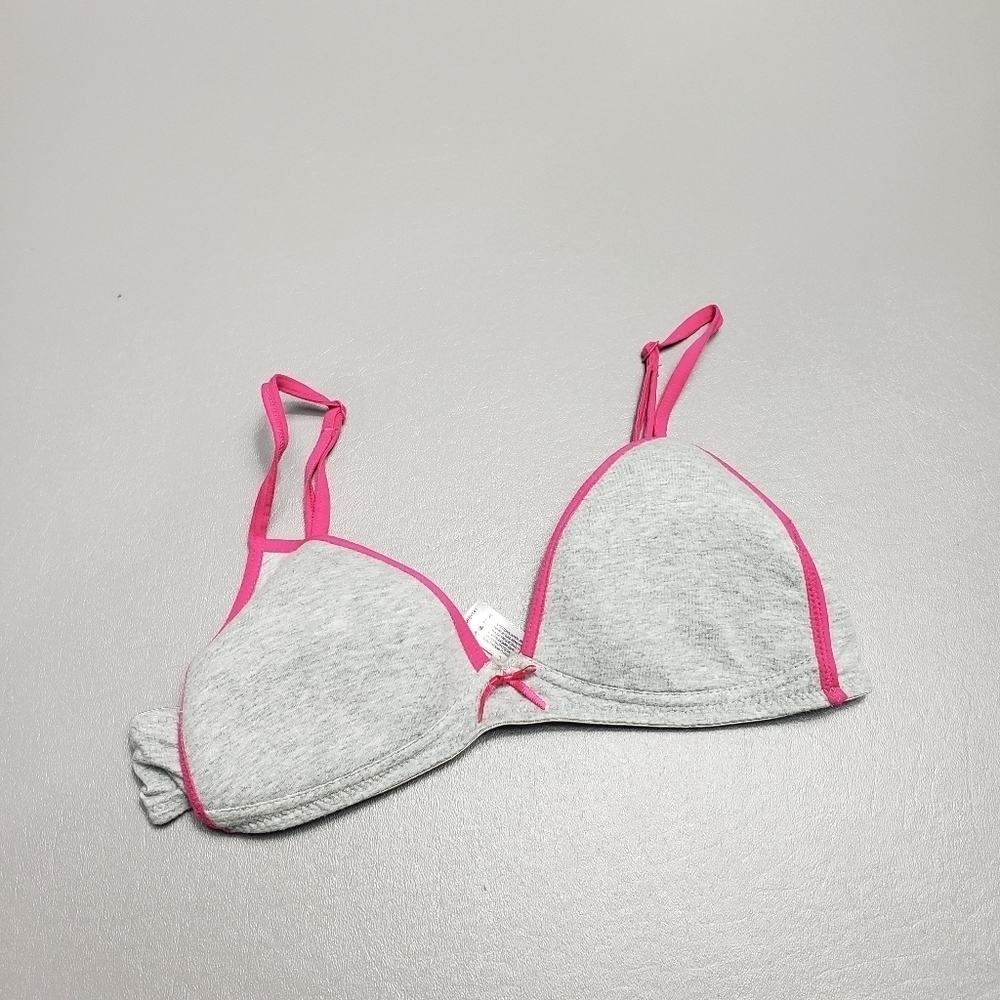 Girls Hanes Gray, Pink Bra Size Large 34